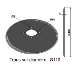 DISQUE SEMEUR D.400 KUHN ( NOUS CONSULTER , voir aussi en adaptable )