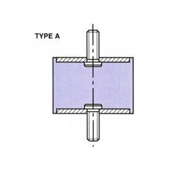 PLOT ANTI VIBRATOIRE ( SILENT BLOC ) TYPE A 16x10 M5