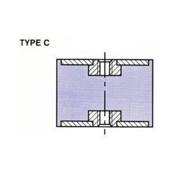 PLOT ANTI VIBRATOIRE ( SILENT BLOC ) TYPE C 16x10 M5